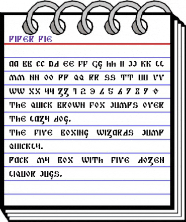 Piper Pie Regular animated font preview