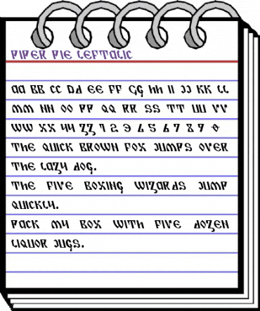Piper Pie Leftalic Leftalic animated font preview