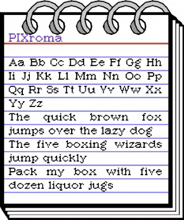 PIXromaPL Normal animated font preview