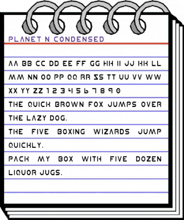 Planet N Condensed Condensed animated font preview