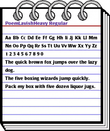 PoemLavishHeavy Regular animated font preview