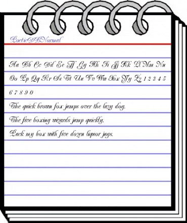 PoeticDB Regular animated font preview