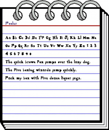 Pooler Regular animated font preview