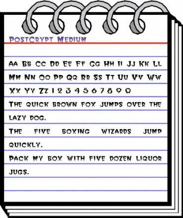 PostCrypt Medium animated font preview