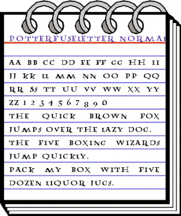PotterFuseLetter Normal animated font preview