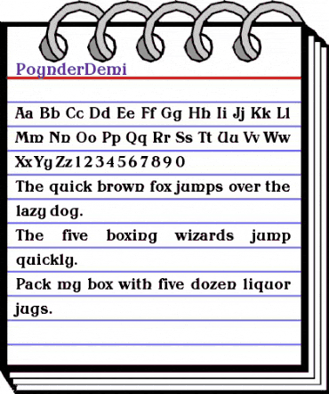 PoynderDemi Regular animated font preview