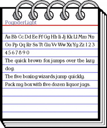 PoynderLight Regular animated font preview