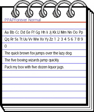 PPAPForever-Normal Normal animated font preview