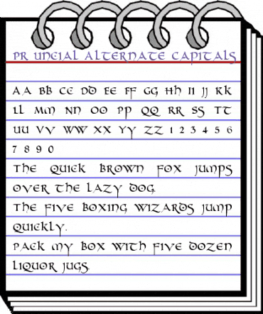 PR Uncl Alt Caps ate Capitals animated font preview