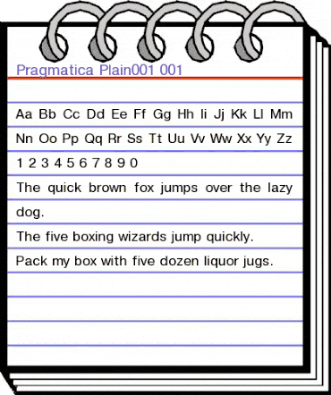 Pragmatica Plain animated font preview