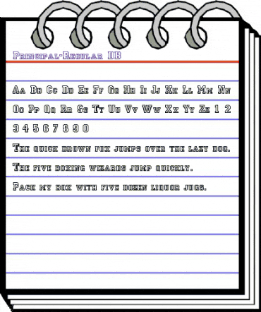 Principal DB Regular animated font preview