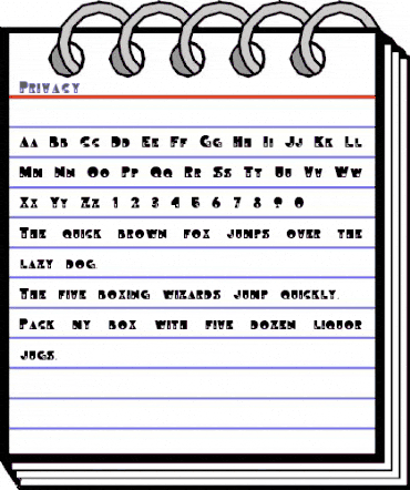 Privacy Regular animated font preview