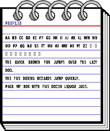 Profiler Regular animated font preview