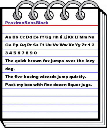 ProximaSansBlack Regular animated font preview