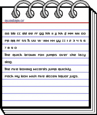 Quadaptor Regular animated font preview