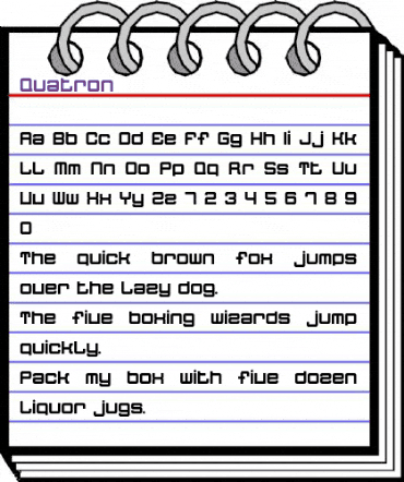 Quatron Regular animated font preview