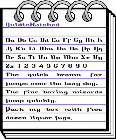 QuidicHatched Regular animated font preview