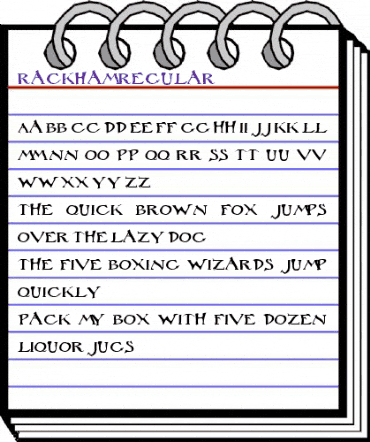 Rackham Regular animated font preview