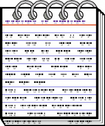 Radios in Motion Regular animated font preview