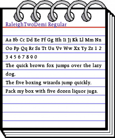RaleighTwoDemi Regular animated font preview