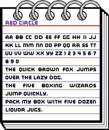 Red Circle Regular animated font preview
