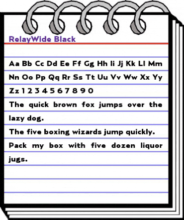 RelayWide-Black Regular animated font preview