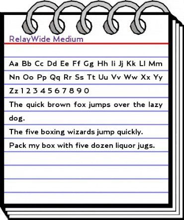 RelayWide-Medium Regular animated font preview