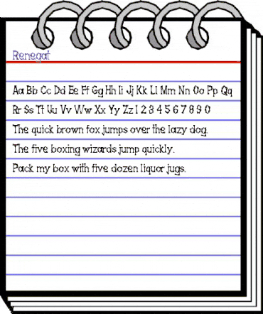 Renegat Regular animated font preview