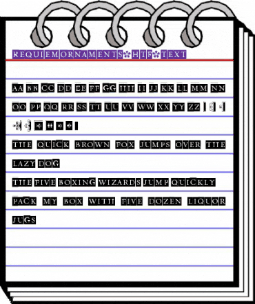 RequiemOrnaments HTF-Text animated font preview