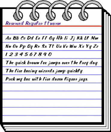 Reserved Regular animated font preview