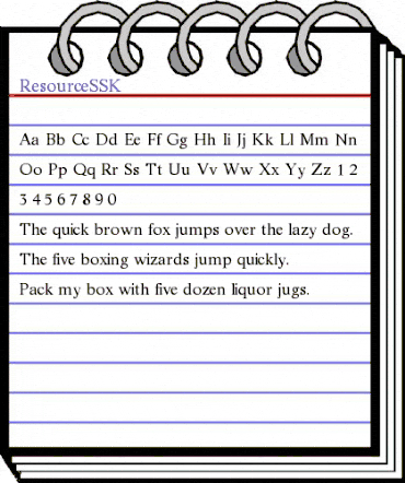 ResourceSSK Regular animated font preview