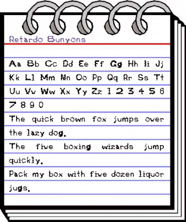 Retardo Bunyons 1 animated font preview