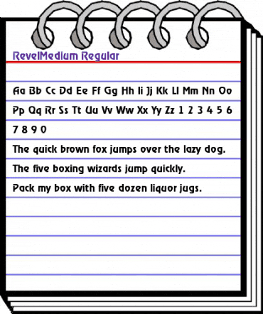 RevelMedium Regular animated font preview