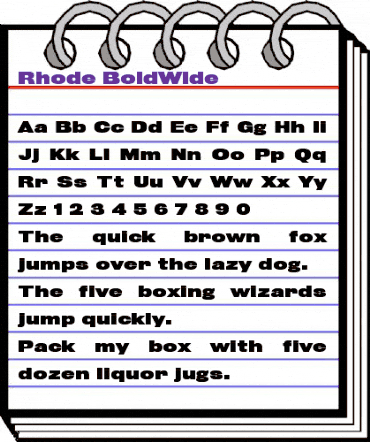 Rhode Regular animated font preview