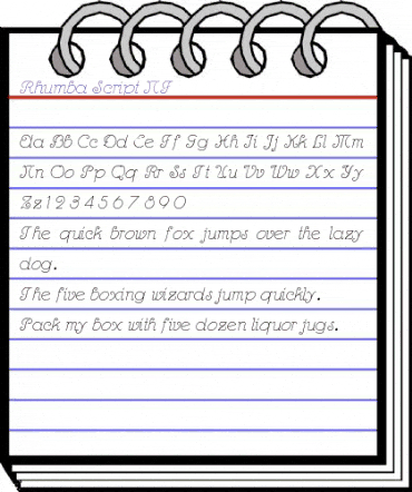 Rhumba Script NF Regular animated font preview