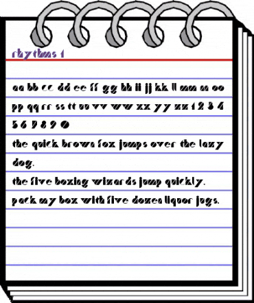 Rhythms 1 Regular animated font preview