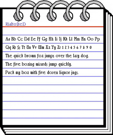 RialtoSteD Regular animated font preview