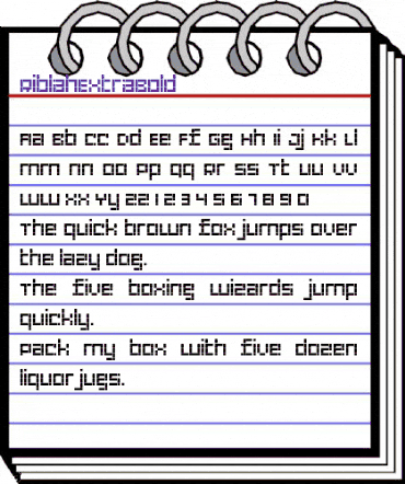 RiblahExtraBold Regular animated font preview