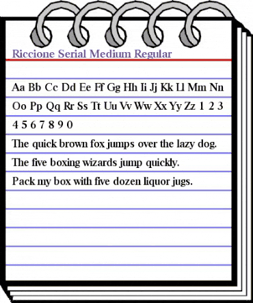 Riccione-Serial-Medium Regular animated font preview