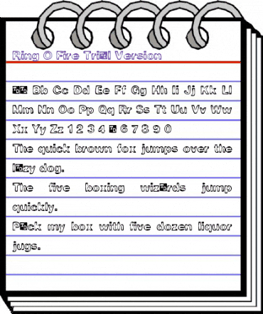 Ring O Fire Trial Version Regular animated font preview