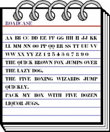 Roadcase Regular animated font preview