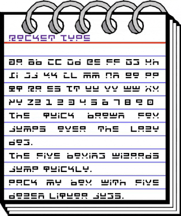 Rocket Type Regular animated font preview