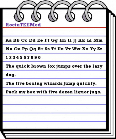 RoctuTEEMed Regular animated font preview