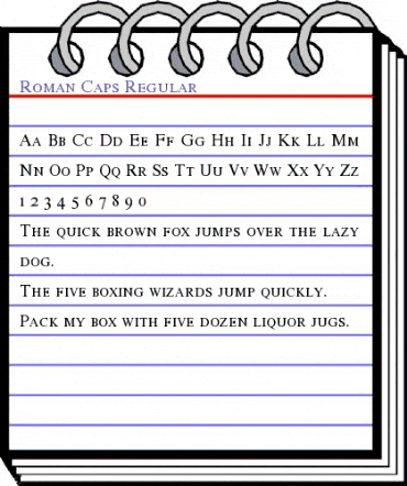 Roman-Caps Regular animated font preview
