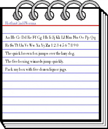 RothniCnd-Norma Regular animated font preview