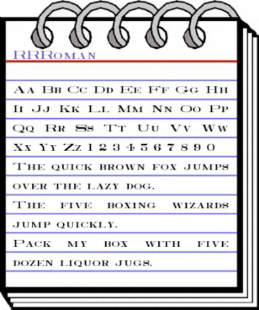 RRRoman Regular animated font preview