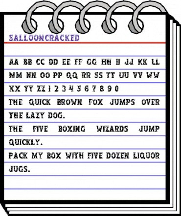 SalloonCracked Regular animated font preview