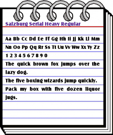 Salzburg-Serial-Heavy Regular animated font preview