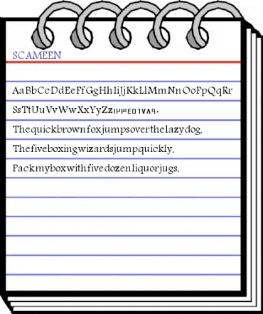 SC_AMEEN REGULAR animated font preview
