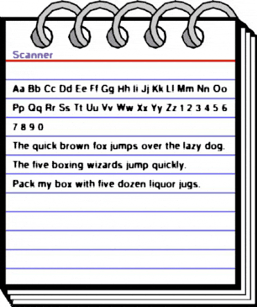 Scanner Regular animated font preview